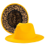 Uniszex leopárdmintás kalap sárga