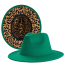 Uniszex leopárdmintás kalap zöld
