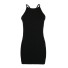 Úpletové mini šaty Leah čierna