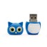 USB 2.0 flash disk sova modrá