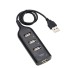 USB 2.0 Hub 4 Anschlüsse schwarz