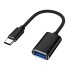 USB 3.0-USB-C 15 cm-es adapter fekete