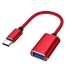 USB 3.0-USB-C 15 cm-es adapter piros