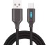 USB-auf-Micro-USB/USB-C-Datenkabel K625 schwarz