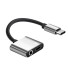 USB-C - 3,5 mm-es jack / USB-C K6 adapter ezüst