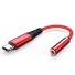 USB-C adapter 3,5 mm-es jack K18 piros