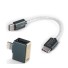 USB-C M/M Verbindungskabel 8 cm mit USB-C auf Lightning Adapter 1