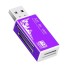 USB čítačka pamäťových kariet J65 fialová