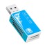 USB čítačka pamäťových kariet J65 modrá