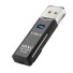 USB čítačka pamäťových kariet SD / Micro SD čierna