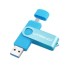 USB flash disk 2 v 1 J2983 modrá