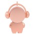 USB flash meghajtó fejhallgató baba rózsaszín
