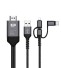 USB kabel HDMI na Lightning / USB-C / Micro USB tmavě šedá