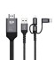 USB-Kabel HDMI zu Lightning / USB-C / Micro USB dunkelgrau