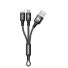 USB-kábel töltése Micro USB / Lightning K455-hez fekete