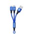 USB-kábel töltése Micro USB / Lightning K455-hez kék