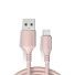 USB-/Micro-USB-Ladekabel rosa