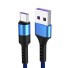 USB/USB-C-Schnellladedatenkabel blau