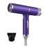 Uscător de păr profesional cu ionizare în infraroșu 24,5 x 20 x 4,5 cm Uscător de păr de mare viteză 1000 W priză UE violet
