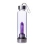 Utazási üveg dekoratív kvarccal lila