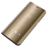 Védő flip tok tükörhatású Samsung Galaxy A14 5G telefonhoz arany