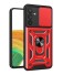 Védőburkolat mágnessel, állvánnyal és lencsesapkával Samsung Galaxy A04-hez piros