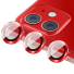 Védőüveg a hátlapi kamerához iPhone 12/12 mini készülékhez piros
