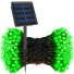 Venkovní LED řetěz 13 m 120 diod se solárním panelem zelená