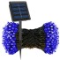 Venkovní LED řetěz 23 m se solárním panelem modrá