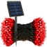Venkovní LED řetěz 8m/30 diod se solárním panelem červená