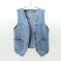 Vestă din denim de damă P1679 albastru deschis