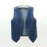 Vestă din denim de damă P1679 albastru inchis