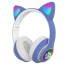 Vezeték nélküli Bluetooth fejhallgató fülekkel kék