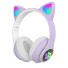 Vezeték nélküli Bluetooth fejhallgató fülekkel lila