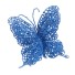 Vianočná ozdoba motýľ 6 ks modrá