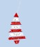 Vianočný závesný strom červená
