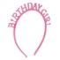 Világító party fejpánt BIRTHDAY GIRL 2 db rózsaszín