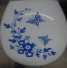 Vinil fürdőszoba matrica virágmintával J1017 kék