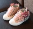 Virágos lánycipő világos rózsaszín