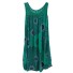 Volné letní šaty se vzorem zelená