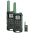 Walkie talkie antenna LCD kijelzővel 2 db nagy hatótávolságú walkie talkie professzionális walkie talkie 22 csatornás nagy teljesítményű walkie talkie LED zseblámpával 17,5 x 5,4 cm katonai zöld