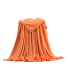 Warme Flanelldecke 100 x 150 cm orange