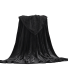 Warme Flanelldecke 70 x 100 cm schwarz