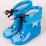 Warme Kinderstiefel mit Tieren blau