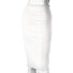 Wąska spódnica damska z rozcięciem J3107 biały