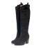 Wildlederstiefel mit Absatz J2725 dunkelgrau