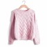 Winterstrickpullover für Damen J2864 rosa