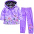 Wodoodporna kurtka i spodnie dziewczęce fioletowy