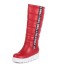 Wodoodporne buty zimowe damskie J1821 czerwony