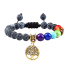 Z260 Sieben Chakra verstellbares Armband golden